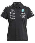 Mercedes AMG Petronas F1 adidas 2025 Women's Team Polo Shirt - Black