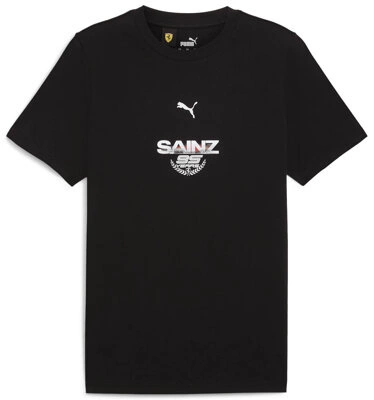 Scuderia Ferrari F1 Men's Carlos Sainz Driver T-Shirt - Black