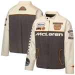 McLaren F1 Men's 'Happy Hour' Moto Jacket - Beige