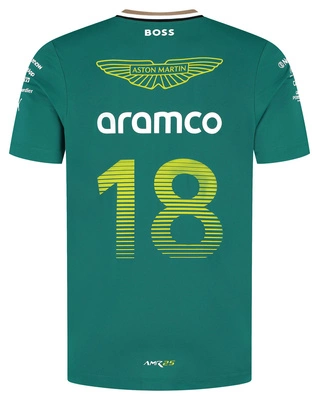 Aston Martin F1 Men's 2025 Lance Stroll Driver T-Shirt - Green