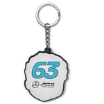 Mercedes AMG Petronas F1 George Russell Caricature Keyring