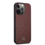 Mercedes-Benz Hard Case Leather Stars Pattern iPhone 13 Pro Max Case