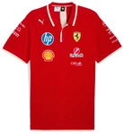 Scuderia Ferrari F1 Men's 2025 China GP Team Knit Polo Shirt - Dark Cherry