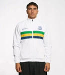 Ayrton Senna F1 Men's Retro Stripe Full Zip Sweatshirt- White