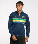 Ayrton Senna F1 Men's Retro Stripe Full Zip Sweatshirt- Navy