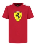 Scuderia Ferrari F1 Kid's Large Shield T-Shirt - Dark Cherry