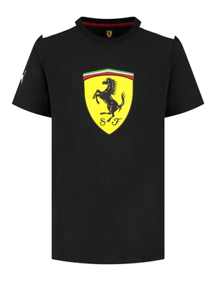 Scuderia Ferrari F1 Kid's Large Shield T-Shirt - Black