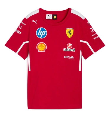 Scuderia Ferrari F1 Kids 2025 Team T-Shirt - Dark Cherry