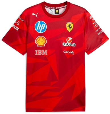 Scuderia Ferrari F1 Puma 2025 Las Vegas GP T-Shirt - Red