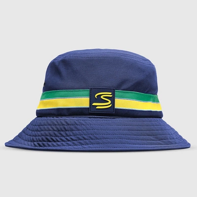 Ayrton Senna Stripe Bucket Hat - Blue