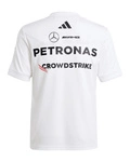 Mercedes AMG Petronas F1 adidas 2025 Kids Team Driver T-Shirt - White