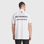 Mercedes AMG Petronas F1 adidas 2025 Men's Team Polo Shirt - White