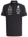 Mercedes AMG Petronas F1 adidas 2025 Men's Team Polo Shirt - Black