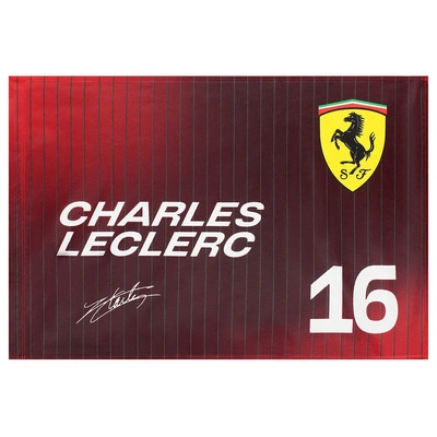 Scuderia Ferrari F1 2025 Charles Leclerc Flag - Dark Cherry