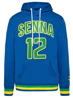 Ayrton Senna F1 Men's Collegiate Hoodie - Blue