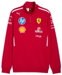 Scuderia Ferrari F1 Men's 2025 Team 1/2 Zip Sweatshirt - Dark Cherry