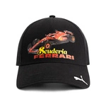 Scuderia Ferrari F1 PUMA Graphic Car Baseball Hat - Black