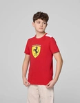 Scuderia Ferrari F1 Kid's Large Shield T-Shirt - Dark Cherry