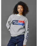 Red Bull Racing x Pepe Jeans - Men's Color Block Logo Sweatshirt - Marl Grey