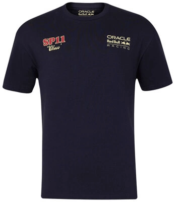 Red Bull Racing F1 Men's Sergio Perez Vintage T-Shirt - Night Sky