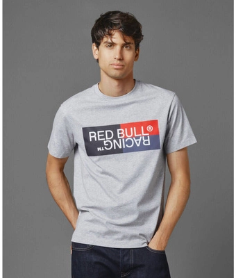 Red Bull Racing x Pepe Jeans - Men's Color Block Logo T-shirt - Marl Grey