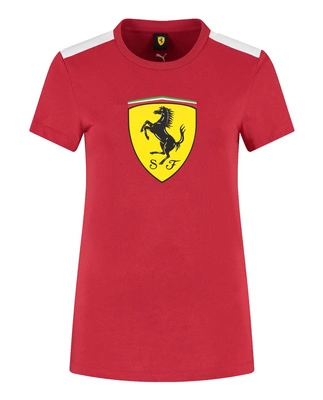 Scuderia Ferrari F1 Women's Large Shield T-Shirt - Dark Cherry