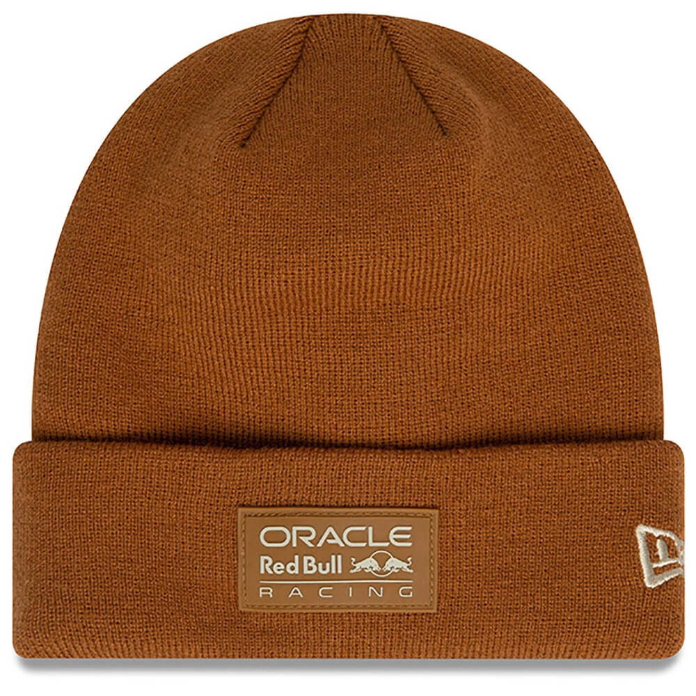 New Era Red Bull Racing F1 Cuff Beanie Winter Hat Brown