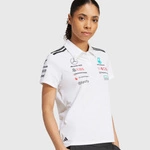 Mercedes AMG Petronas F1 adidas 2025 Women's Team Polo Shirt - White