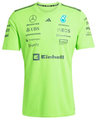 Mercedes AMG Petronas F1 adidas 2025 Men's Team Set Up T-Shirt - Green