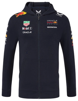 Red Bull Racing F1 Men's 2025 Team Full Zip Hoodie - Navy