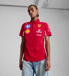 Scuderia Ferrari F1 Men's 2025 Team Polo Shirt - Dark Cherry