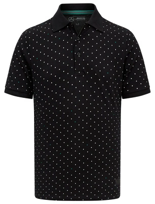 Mercedes-AMG Petronas F1 Men's Polka Dot Polo Shirt - Black