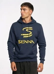 Ayrton Senna F1 Men's Legacy Pullover Hoodie - Navy