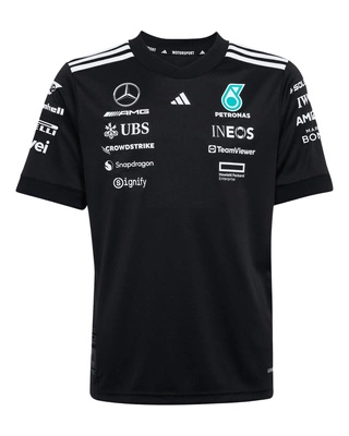 Mercedes AMG Petronas F1 adidas 2025 Kids Team Driver T-Shirt - Black