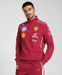 Scuderia Ferrari F1 Men's 2025 Team 1/2 Zip Sweatshirt - Dark Cherry