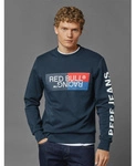 Red Bull Racing x Pepe Jeans - Men's Color Block Logo Sweatshirt - Dulwich Blue