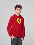 Scuderia Ferrari F1 Kid's Large Shield Hoodie - Dark Cherry
