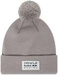 New Era Red Bull Racing Essential Bobble Knit Beanie Hat - Grey
