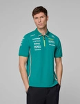 Aston Martin F1 Men's 2025 Team Polo Shirt - Green
