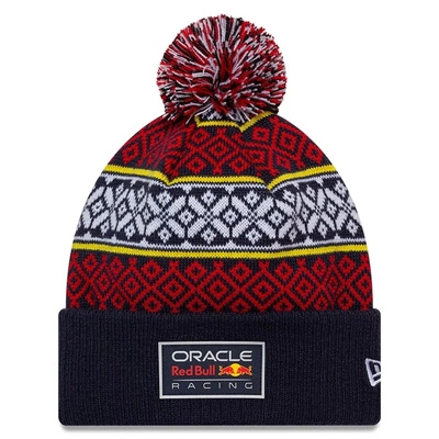 Red Bull Racing F1 New Era Xmas Cuff Beanie Hat - Navy