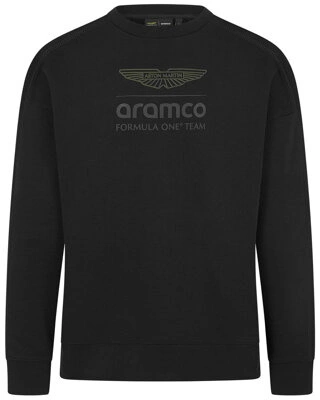 Aston Martin F1 Team Men's Stealth Logo Crew Sweatshirt