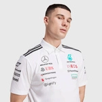 Mercedes AMG Petronas F1 adidas 2025 Men's Team Polo Shirt - White