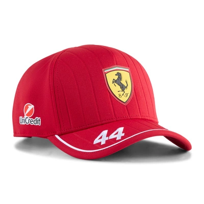 Scuderia Ferrari F1 Puma Kids 2025 Lewis Hamilton Hat - Dark Cherry