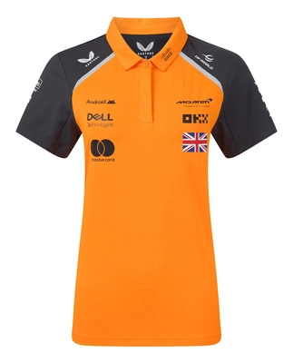 McLaren F1 Women's 2025 Lando Norris Polo Shirt - Papaya