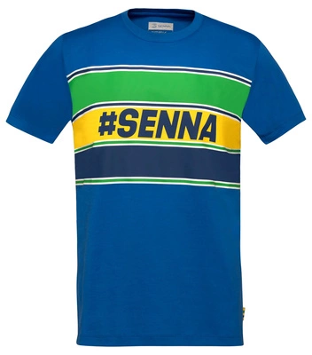 Ayrton Senna Hashtag T-Shirt - Blue