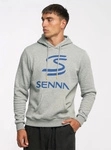 Ayrton Senna F1 Men's Legacy Pullover Hoodie - Grey Marle