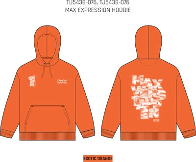 Red Bull Racing F1 Men's Max Verstappen Expression Hoodie - Exotic Orange