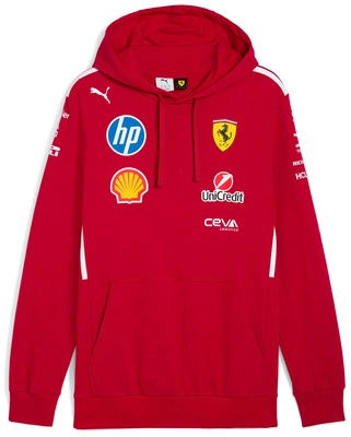 Scuderia Ferrari F1 Men's 2025 Team Hoodie - Dark Cherry