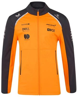 McLaren F1 Men's 2025 Team Softshell Jacket - Papaya