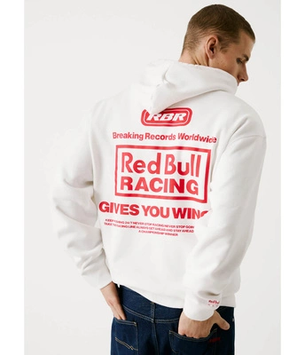 Red Bull Racing Men's Breaking Records Hoodie - Off White